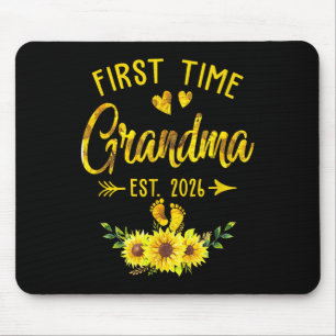 First Time Grandma Est 2026 Sunflower Promoted To Mouse Mat