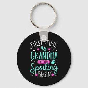 First Time Grandma Let The Siling Begin Funny Gran Key Ring