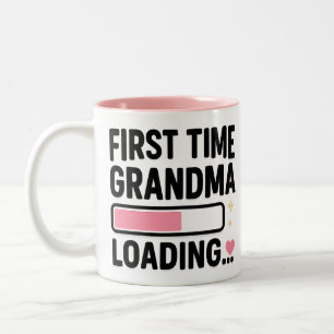 First Time Grandma Loading Two-Tone Coffee Mug