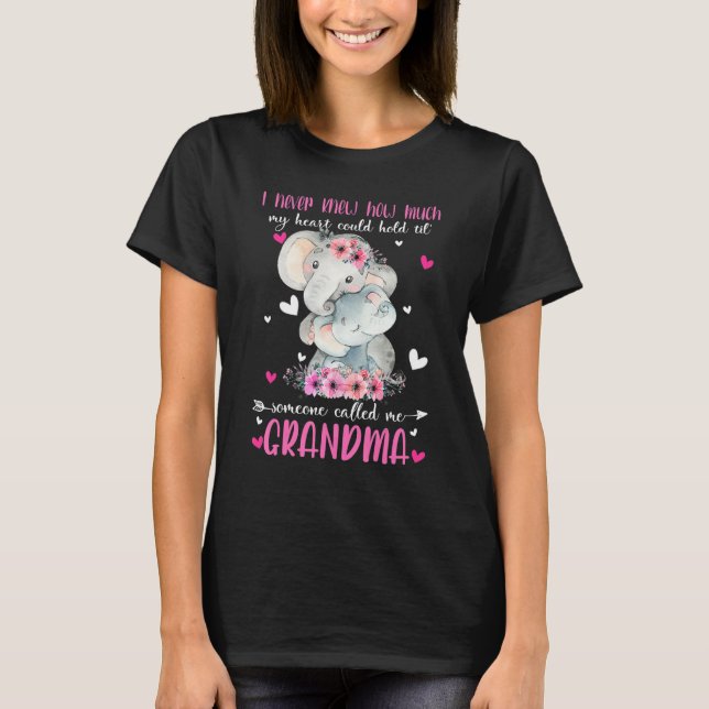 First Time Grandma Lovely Elephants Mothers Day Gr T-Shirt (Front)