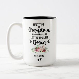 First Time Grandma Mug Personalized with Est Year,
