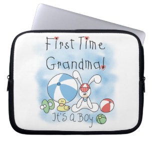 First Time Grandma of Boy Gifts Laptop Sleeve