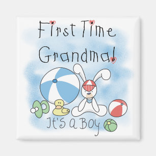 First Time Grandma of Boy Tshirts and Gifts Magnet