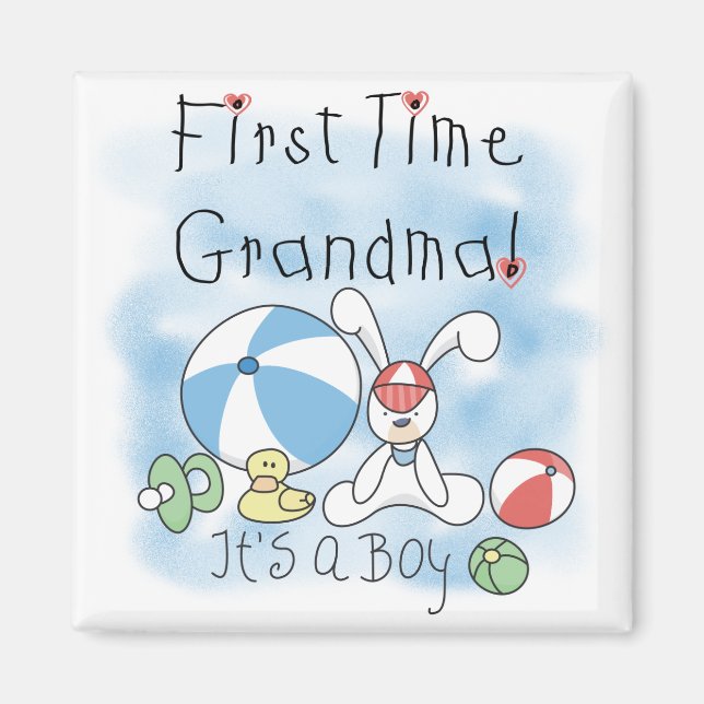 First Time Grandma of Boy Tshirts and Gifts Magnet (Front)