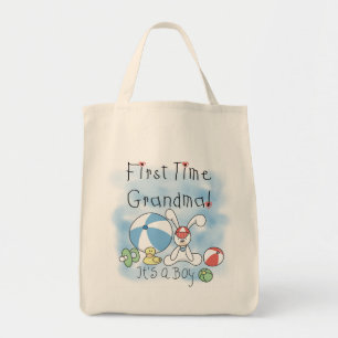 First Time Grandma of Boy Tshirts and Gifts Tote Bag