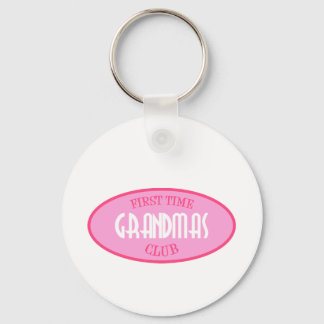 First Time Grandmas Club (Pink) Key Ring