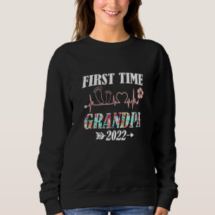 First Time Grandpa 2022 Funny New Promoted To Papa Sweatshirt