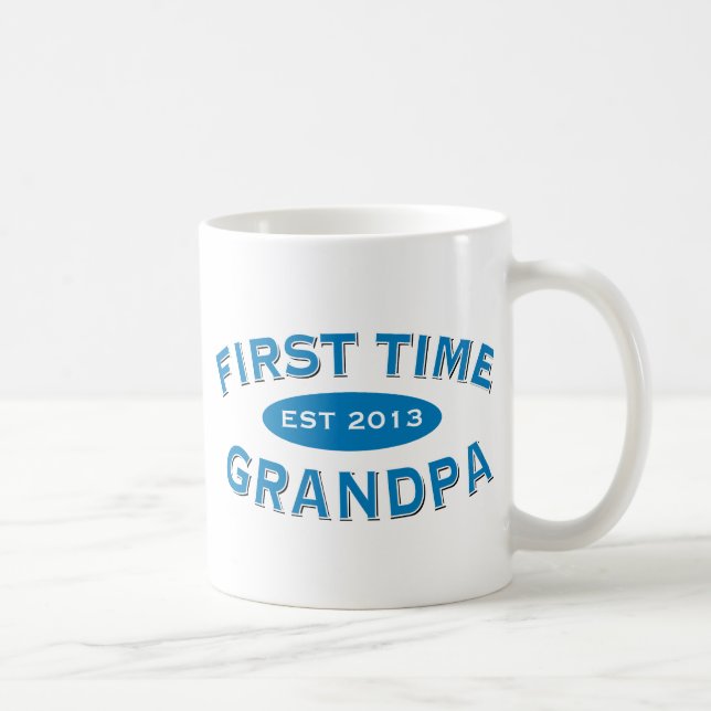 First Time Grandpa Customisable Mug (Right)