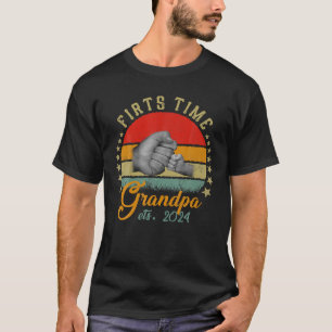 First Time Grandpa Est 2024 Men Vintage Soon To Be T-Shirt