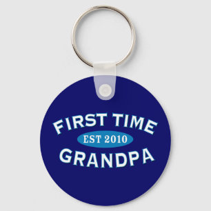 First Time Grandpa Key Ring