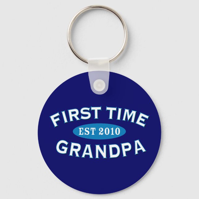 First Time Grandpa Key Ring (Front)