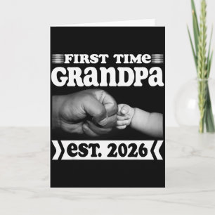 First Time Grandpa New Dad Est 2026 Shirt Fathers  Card