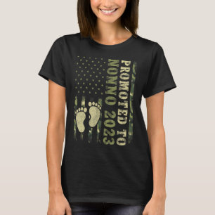 First Time Grandpa Promoted To Nonno 2023 Camo Fl T-Shirt