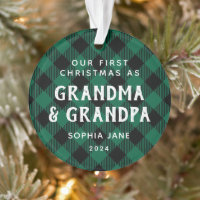First Time Grandparents Christmas Rustic New Baby