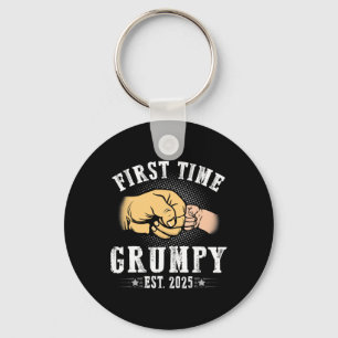 First Time Grumpy Est 2025 Father's Day Soon To Be Key Ring