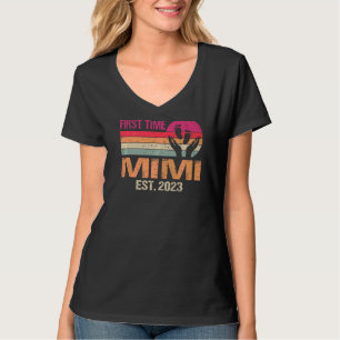First Time Mimi 2023 Vintage Father's Day T-Shirt
