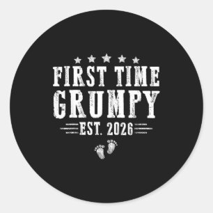 First Time Mpy Est.2026 Father's Day Promoted To P Classic Round Sticker