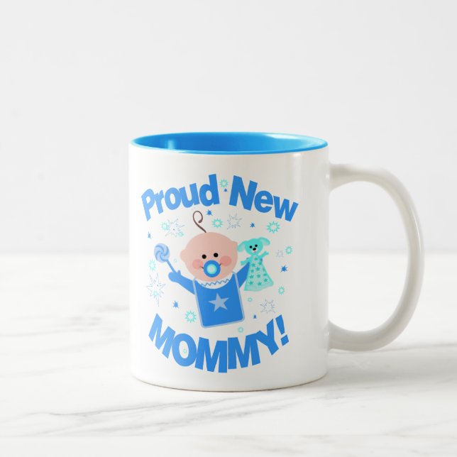 First Time Mum of Baby Boy Coffee Mug (Right)