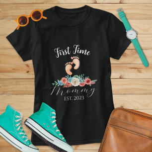 First Time Mummy To Be Mum Baby Shower Custom T-Shirt