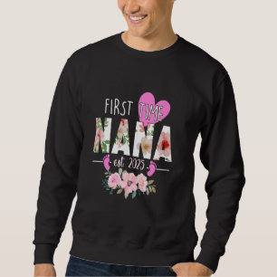 First Time Nana Est. 2025 Promoted To New Grandma Sweatshirt