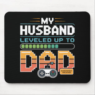 First Time New Dad Gaming Father Day Gamer Husband Mouse Mat