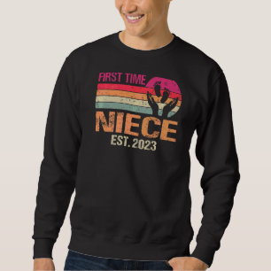 First Time Niece 2023 Vintage Father's Day Sweatshirt