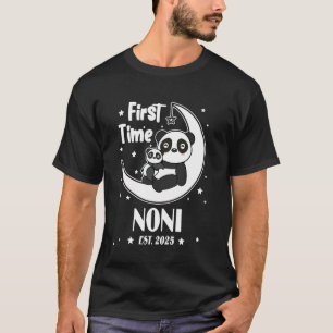First Time Noni EST. 2025 Mother's Day Cute Hearts T-Shirt