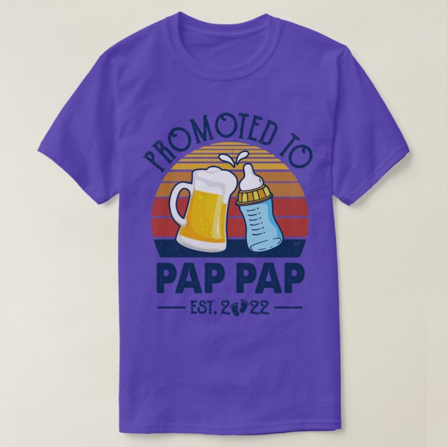 First Time Pap Pap Promoted To Pap Pap 2022 Father T-Shirt (Design Front)