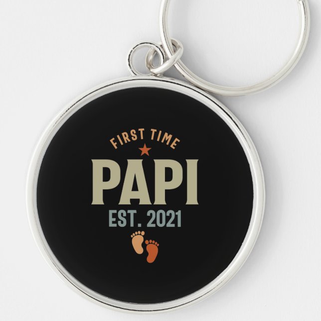 First Time Papi Est 2021 Father Key Ring (Front)