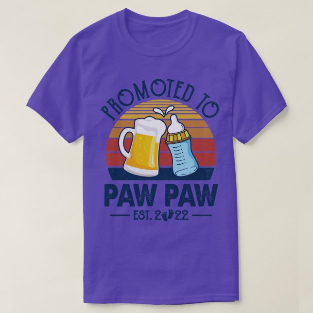 First Time Paw Paw Promoted To Paw Paw 2022 Father T-Shirt (Design Front)