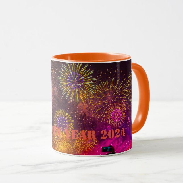 First time pink colour coffee Mug 2024 gift  (Front Right)