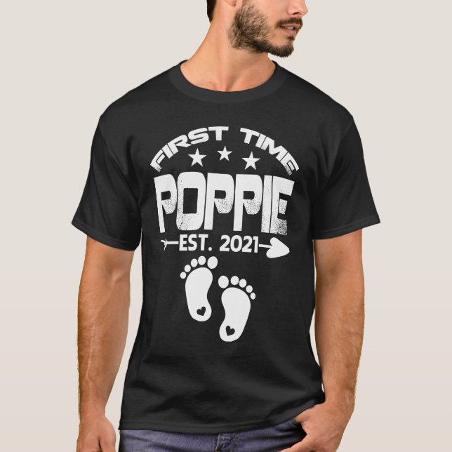 First Time Poppie 2021 New Poppie to be  Baby T-Shirt (Front)