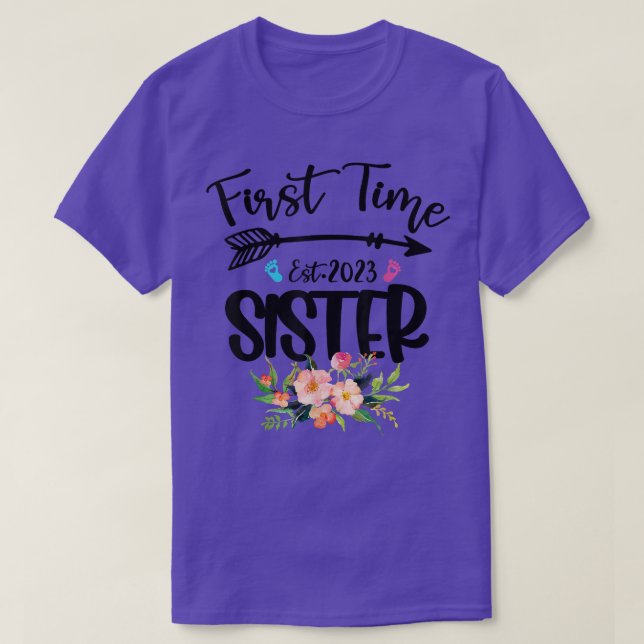 First Time Sister Est 2248 T-Shirt (Design Front)