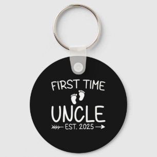 First Time Uncle Est. 2025 Fathers Day Ba  Key Ring