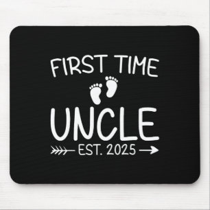 First Time Uncle Est. 2025 Fathers Day Ba  Mouse Mat