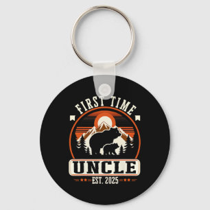 First Time Uncle Est 2025 For New Dad Funny Father Key Ring