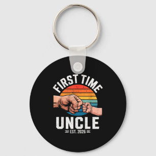 First Time Uncle Est 2026 Baby Announcement Great Key Ring