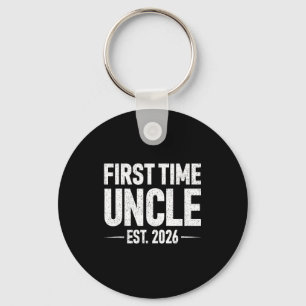 First Time Uncle Est. 2026 Funny New Uncle  Key Ring