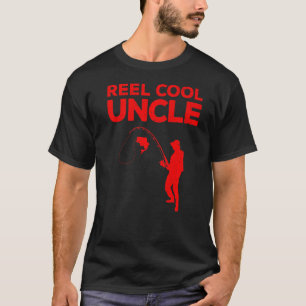 First Time Uncle For Men Reel Fishing T-Shirt