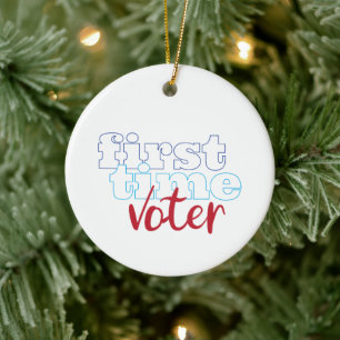 First Time Voter Ceramic Tree Decoration
