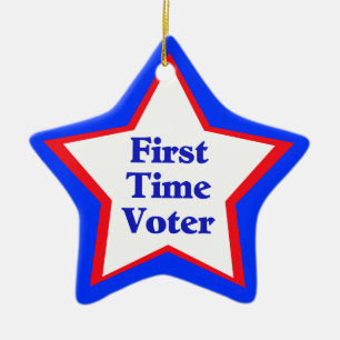 First Time Voter Ceramic Tree Decoration