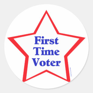 First Time Voter Classic Round Sticker