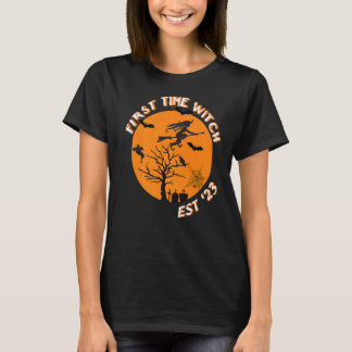 First Time Witch 2023 Cute Halloween Costume T-Shirt