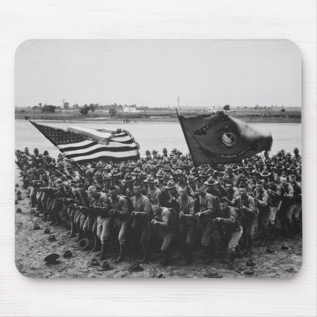 First to Fight United States Marine Corps 1918 Mouse Mat (Front)