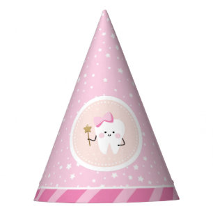 First Tooth Baby Pink Girl Party Hat