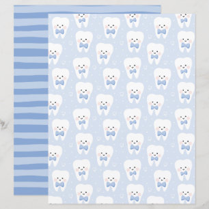 First Tooth Boy Double-sided Scrapbooking paper