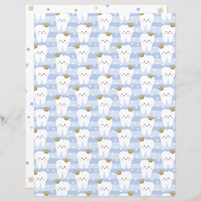 First Tooth Double-sided Scrapbooking paper (Front/Back)