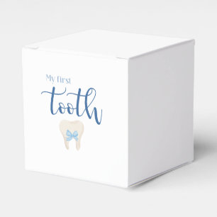 First Tooth- Minimalist Blue Favour Box