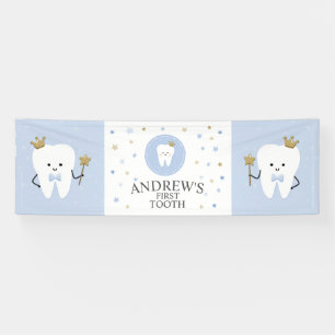 First Tooth party decoration. Editable Banner