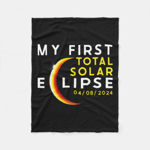 First Total Solar Eclipse April 8th Toddler Kids E Fleece Blanket